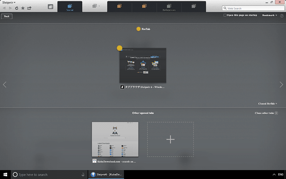 Screenshot of Sleipnir software running on Windows 10.